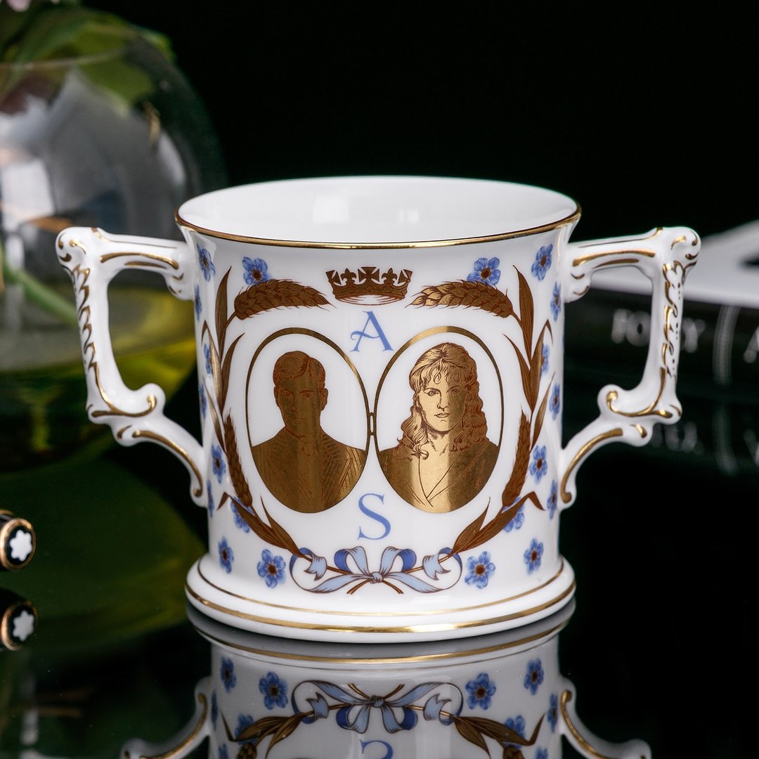 限量Royal Crown Derby安德鲁王子1986骨瓷马克杯结婚情侣咖啡杯 - 咖啡杯/马克杯 - 瓷 
