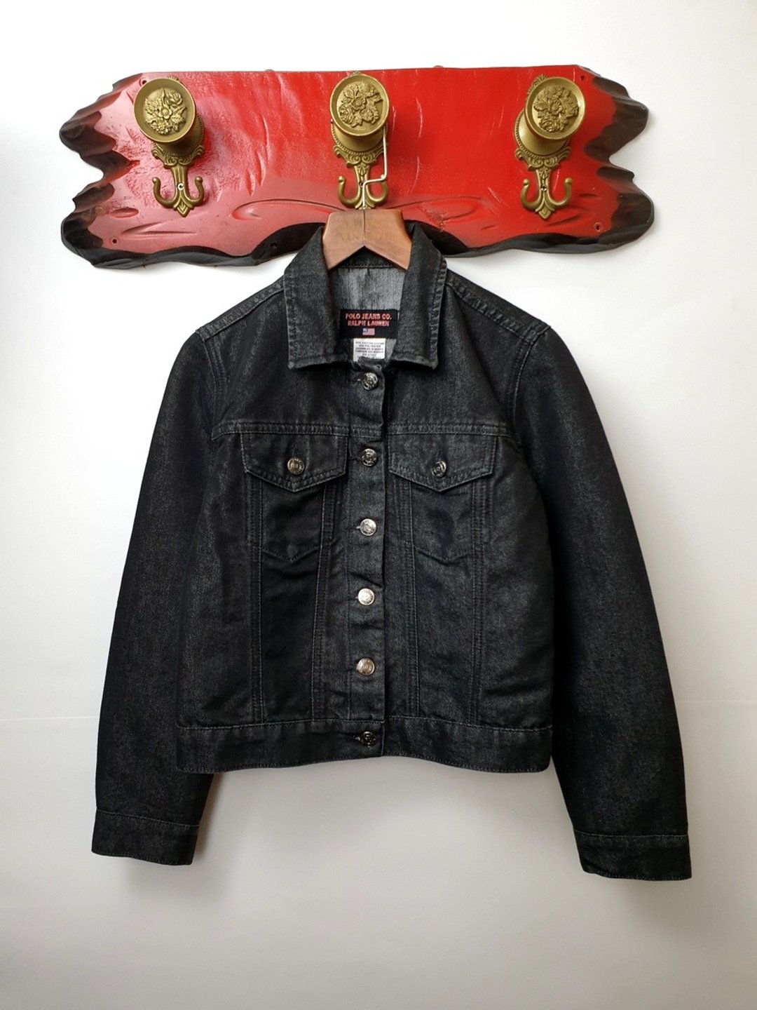 小龟葛葛- RALPH LAUREN POLO JEAMS CO. 亮面灰银色短版单宁外套 - 女装休闲/机能外套 - 其他人造纤维 