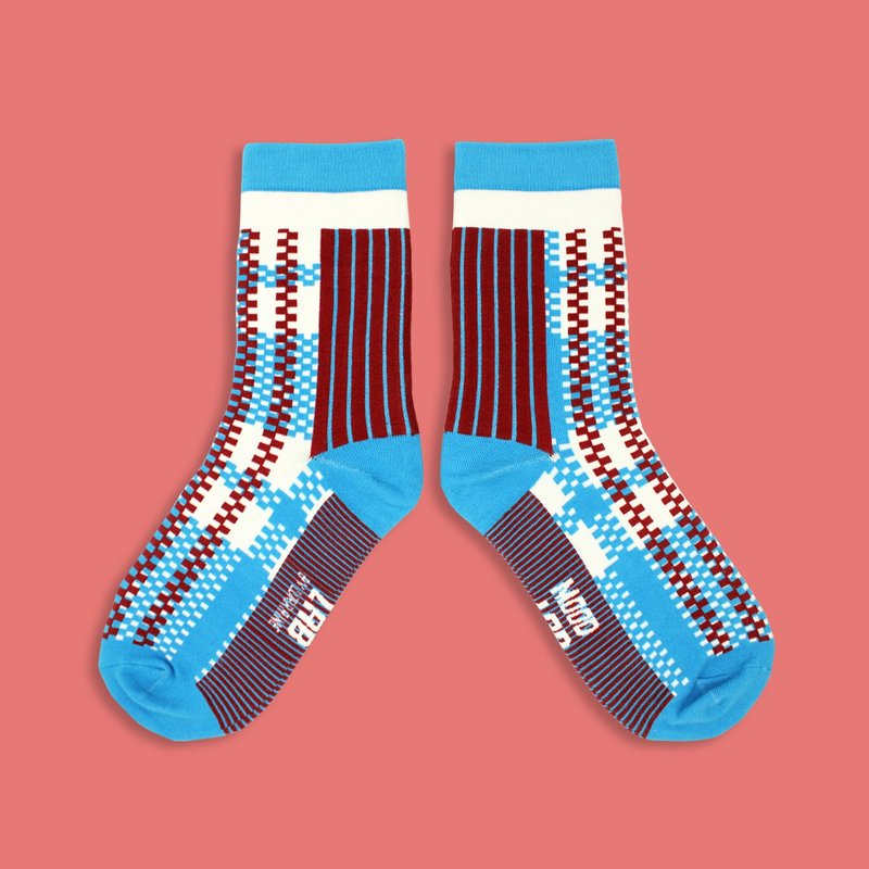 MOODLABBYLORRAINE | RWB 袜子 - 袜子 - 棉．麻 蓝色