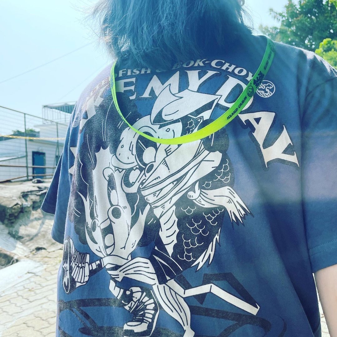 香港设计 岛人源 unisex短袖Tee  咸鱼白菜好好味-常乐版 - 男装上衣/T 恤 - 棉 灰色