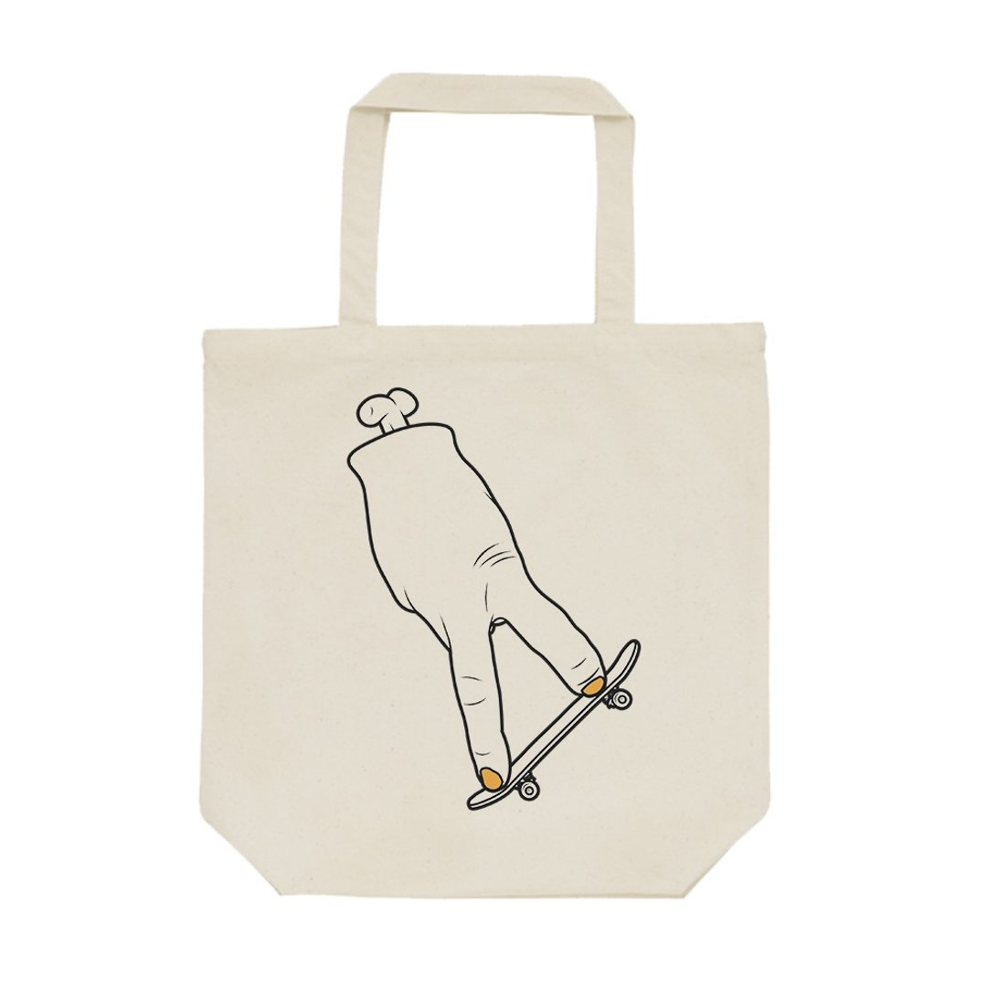 tote bag / Finger Board "Nose manual" - 手提包/手提袋 - 棉．麻 卡其色