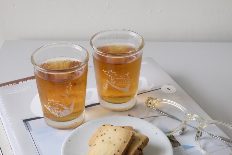 Mr. Cloudy 梦想犬 插画玻璃杯 / 啤酒杯 / 茶杯  限量对杯组 - 茶具/茶杯 - 玻璃 透明
