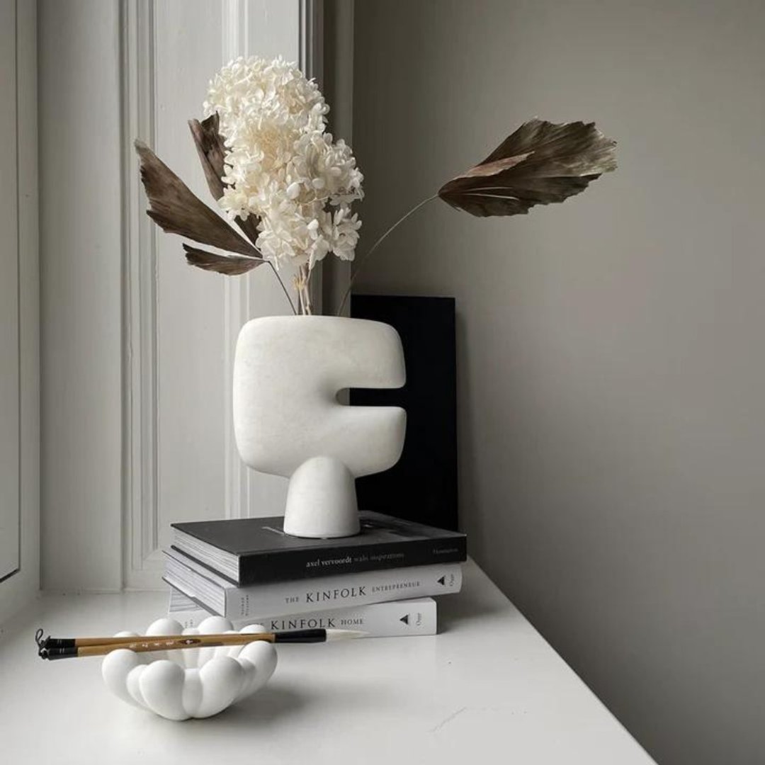 Tribal Vase Mini - 陶 花器 迷你型 - 花瓶/陶器 - 陶 白色