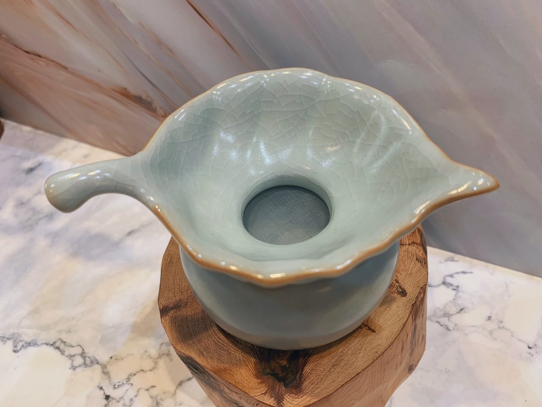 台湾汝窑大师林德丰 - 汝窑茗叶茶漏(现货+预购) - 茶具/茶杯 - 陶 蓝色