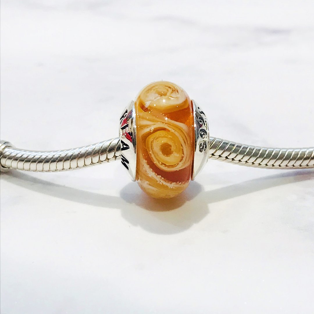 骨灰の珠-PANDORA/ T / 各大串珠品牌皆可串*订制骨灰琉璃珠-棕色 - 其他 - 玻璃 咖啡色
