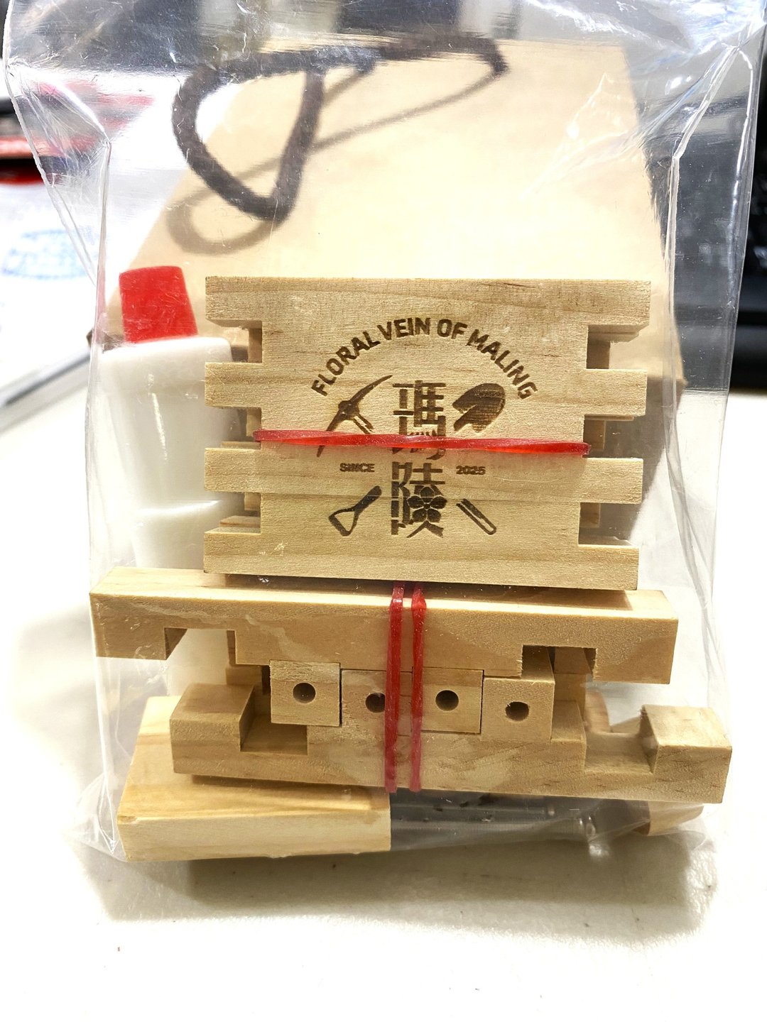 【飞海手作工作室】玛陵迷你 DIY 小矿车 小牛皮纸提袋包装 - 木工/竹艺/纸艺 - 竹 