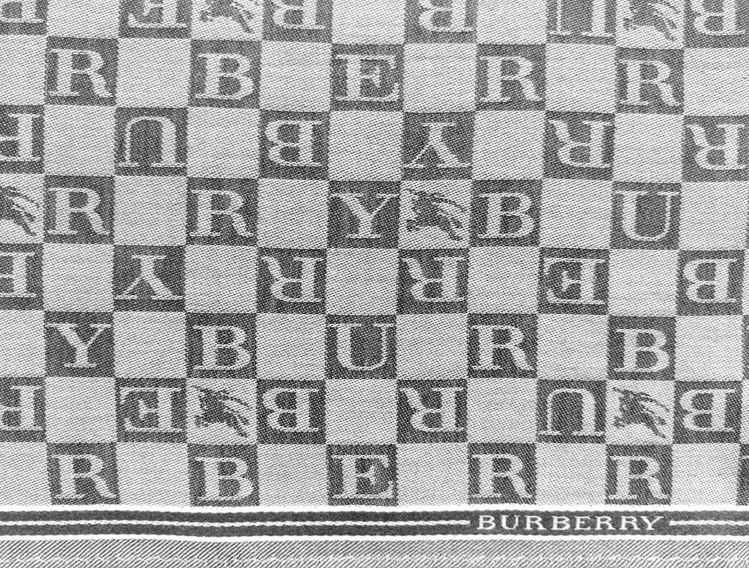 Burberry Vintage Handkerchief Men Handkerchief Men Collection 18 x 18 inches - 手帕/方巾 - 棉．麻 灰色
