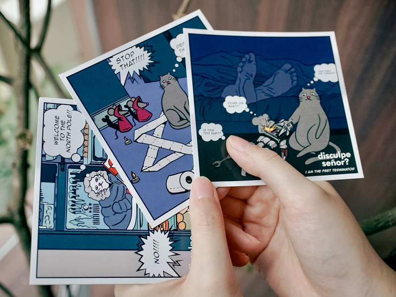 Orlane Made 美式漫画明信片 - 卡片/明信片 - 纸 多色