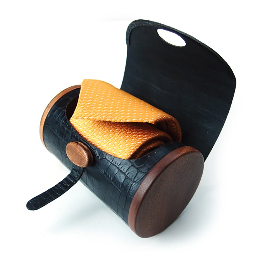 Wood & Leather Goods 领带收纳盒 - 领带/领带夹 - 木头 咖啡色