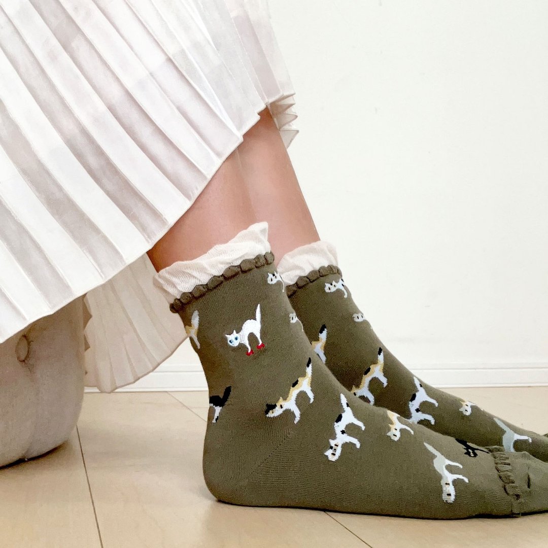 Cat ankle socks【nyaigs】cat identity - 袜子 - 棉 蓝色