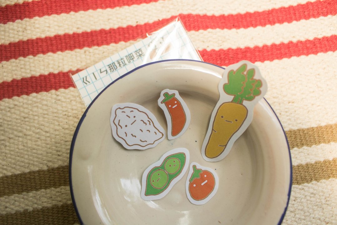 ㄍㄧㄣ那粒呷菜 贴纸包 - 贴纸 - 纸 