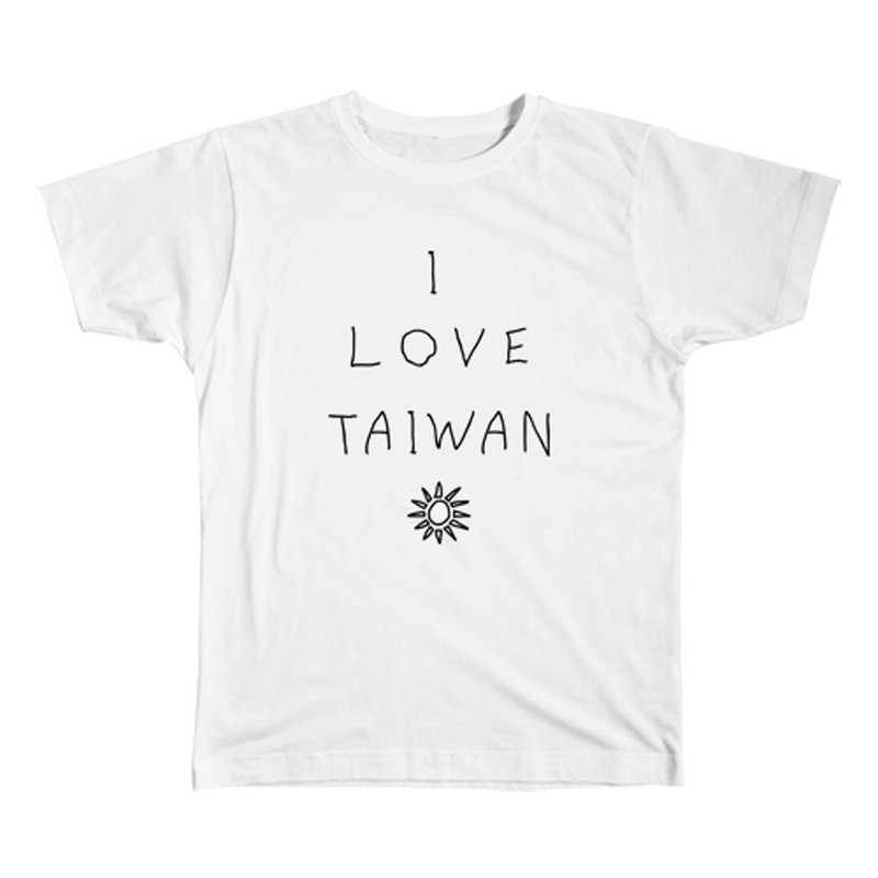 I LOVE TAIWAN T恤 - 女装 T 恤 - 棉．麻 白色