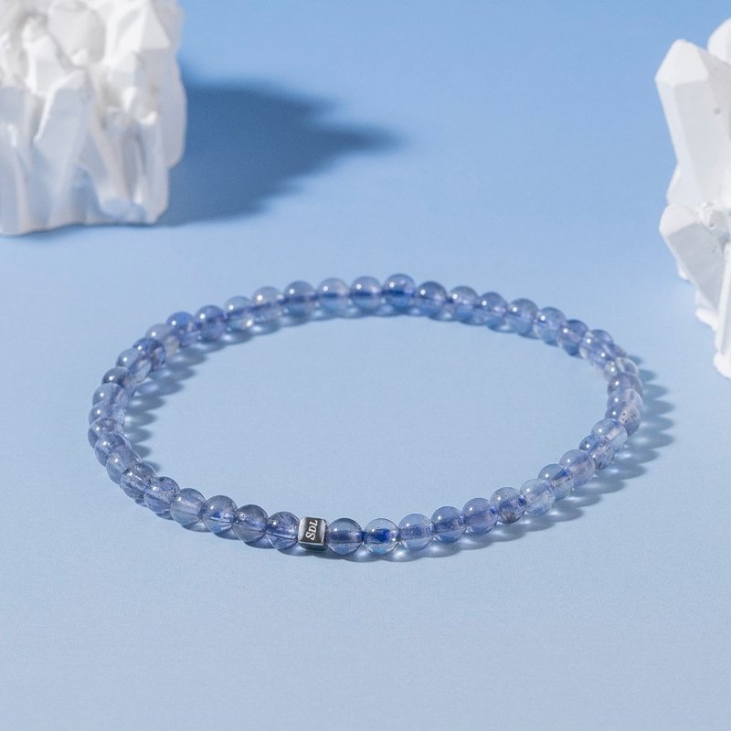 堇青石∣天然能量水晶手串∣3.5-4.5mm D14704 - 手链/手环 - 水晶 紫色