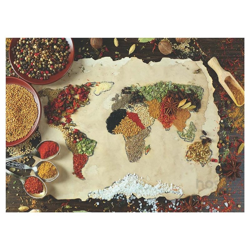 香草世界地图_拼图_1000片 - 拼图 - 纸 