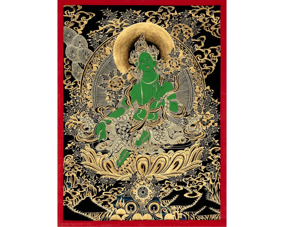 神圣绿度母唐卡 苦难的疗愈者 - 墙贴/壁贴 - 其他材质 多色