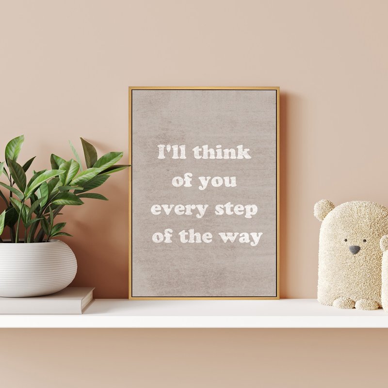 永远陪着你 - 简约字体排印挂画/办公室摆设/卧室装饰挂画 - 海报/装饰画/版画 - 棉．麻 咖啡色