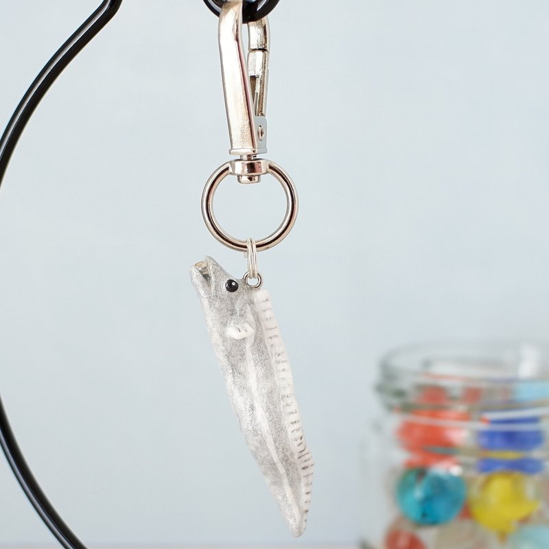 和纸小物 钥匙圈 白带鱼 太刀鱼 海鱼 - 钥匙链/钥匙包 - 纸 银色