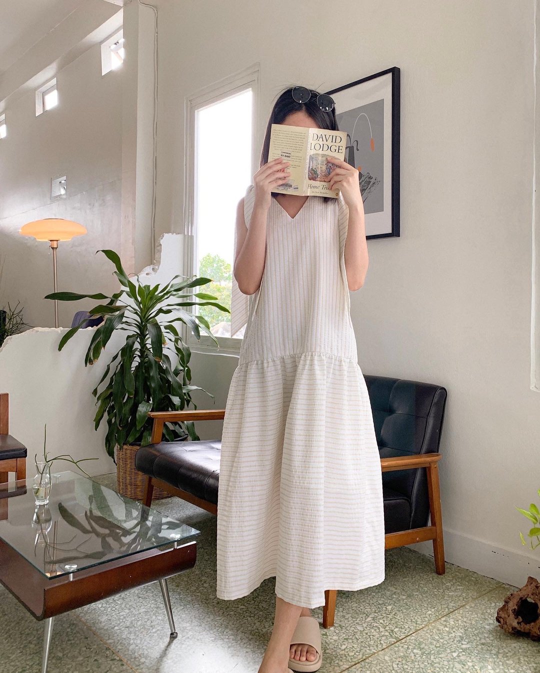BIRUCHU PUDDING DRESS : 奶油色 - 洋装/连衣裙 - 棉 
