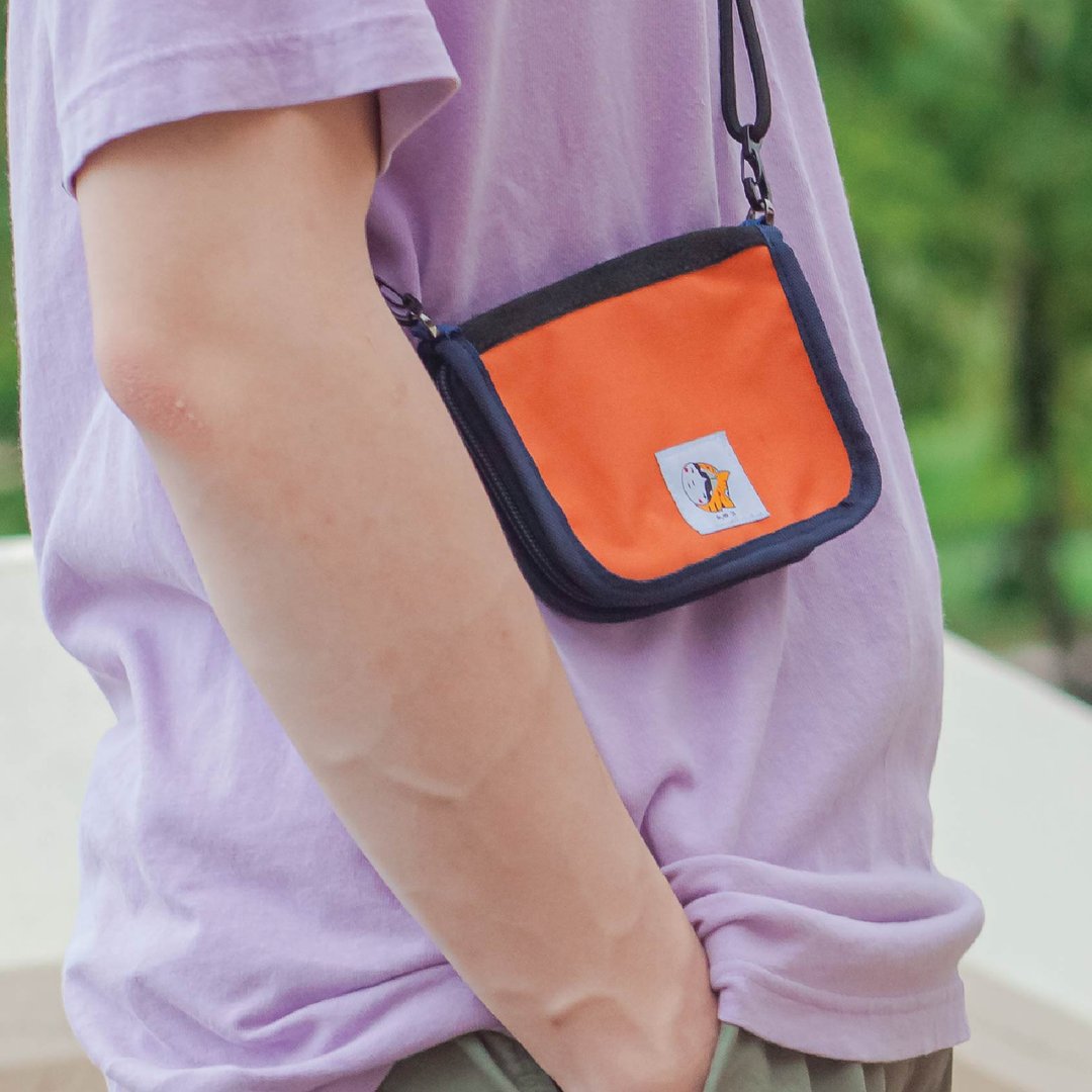 Tiger wallet / Orange color - 皮夹/钱包 - 尼龙 橘色