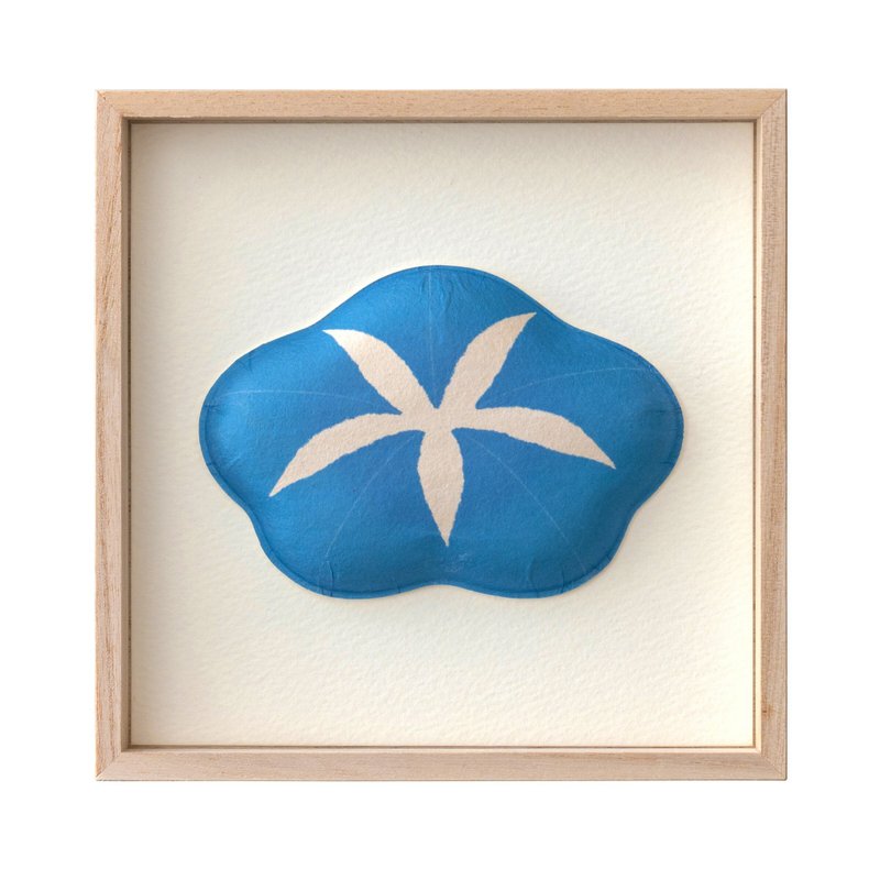 Washi Wall Decoration - Fukura, 1 type of  blue morning glory - 墙贴/壁贴 - 纸 