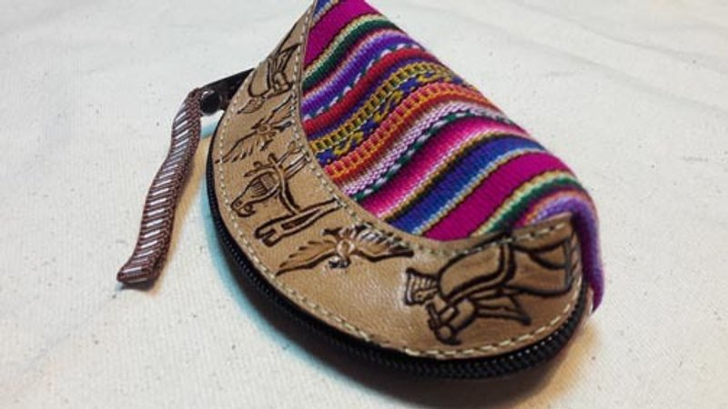 秘鲁多彩织纹真滚边 个性贝壳包-直彩 - 皮夹/钱包 - 其他材质 多色