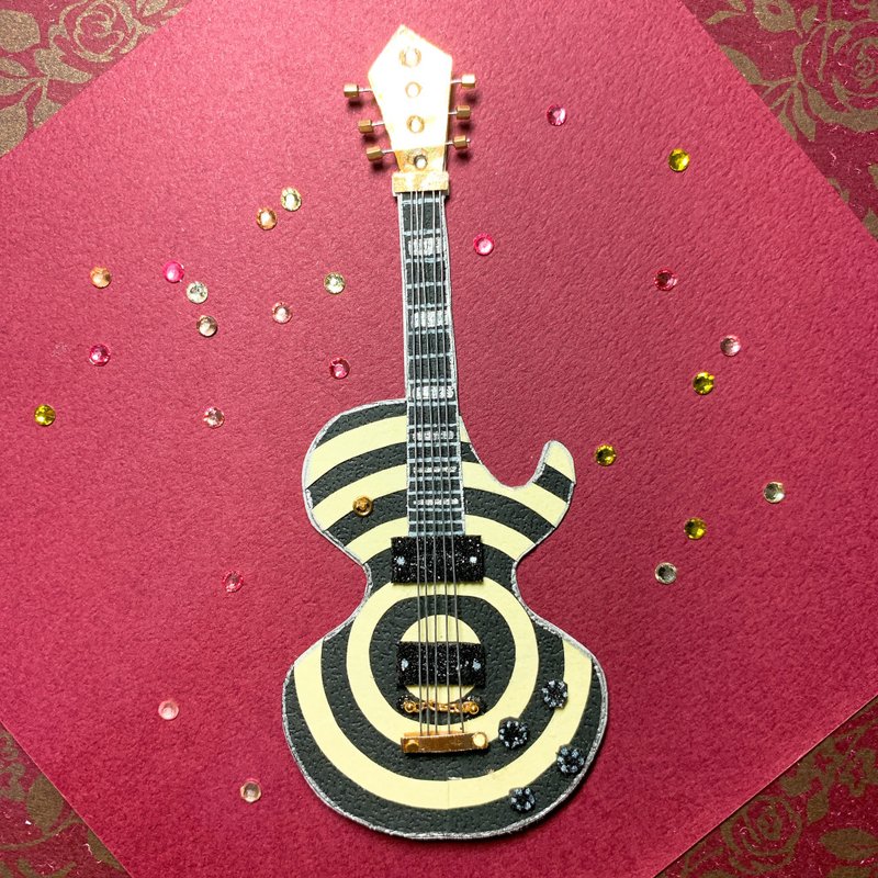 【定制配件】金属感吉他(下单前请讨论) - 卡片/明信片 - 纸 卡其色