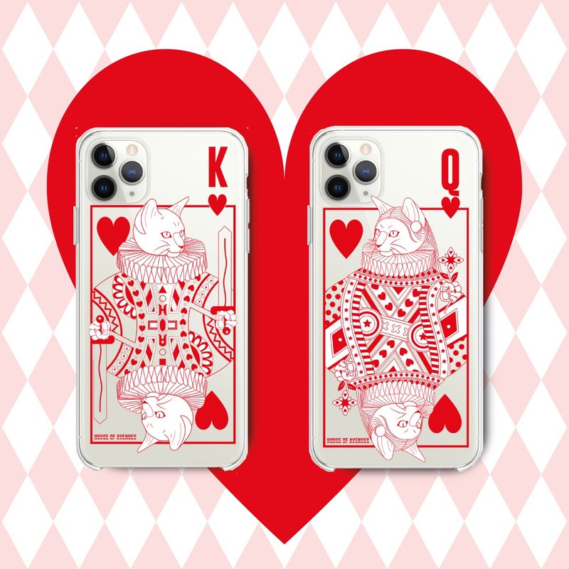 | HOA 原创设计手机壳 | Poker Cat情人节系列 | STYLE A B | - 手机壳/手机套 - 塑料 透明