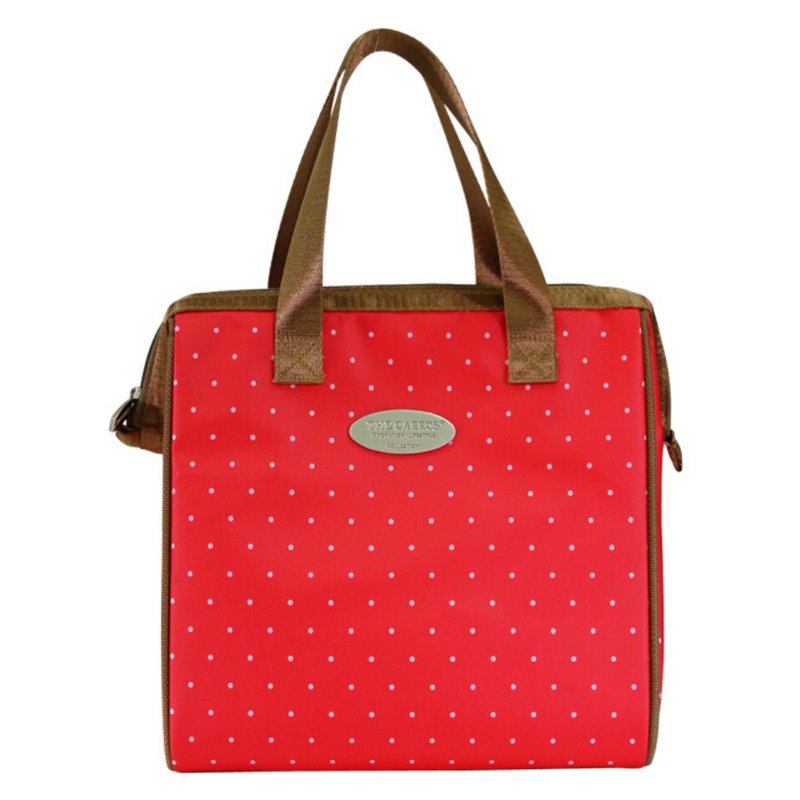 The carros 卡萝 保温保冷餐袋(L)-红色水玉 便当袋 - 便当盒/饭盒 - 防水材质 红色