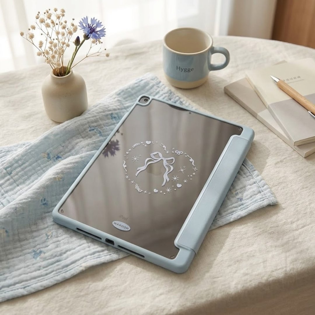 Heart Symbol 多折式防撞框iPad 保护套 - 平板/电脑保护壳 - 塑料 蓝色