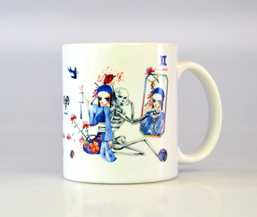 虎斑羊-双子座/12星座插画马克杯 - 咖啡杯/马克杯 - 瓷 白色