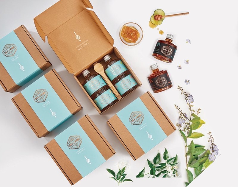Honey bee honey gift box 蜂蜜积木礼盒 - 蜂蜜/黑糖 - 新鲜食材 橘色