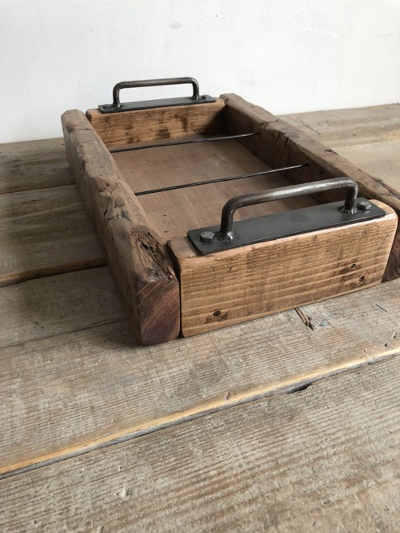 Limited quantity OWB-S old wood box iron wooden box storage vintage wood box - 摆饰 - 木头 