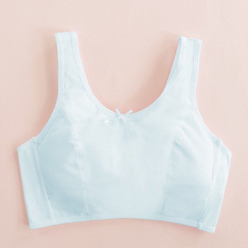 台湾制 凉感透气少女成长型无钢圈 S-Q/2XL胸衣 蓝 6988-51可兰霓 - 女士内衣裤 - 聚酯纤维 蓝色
