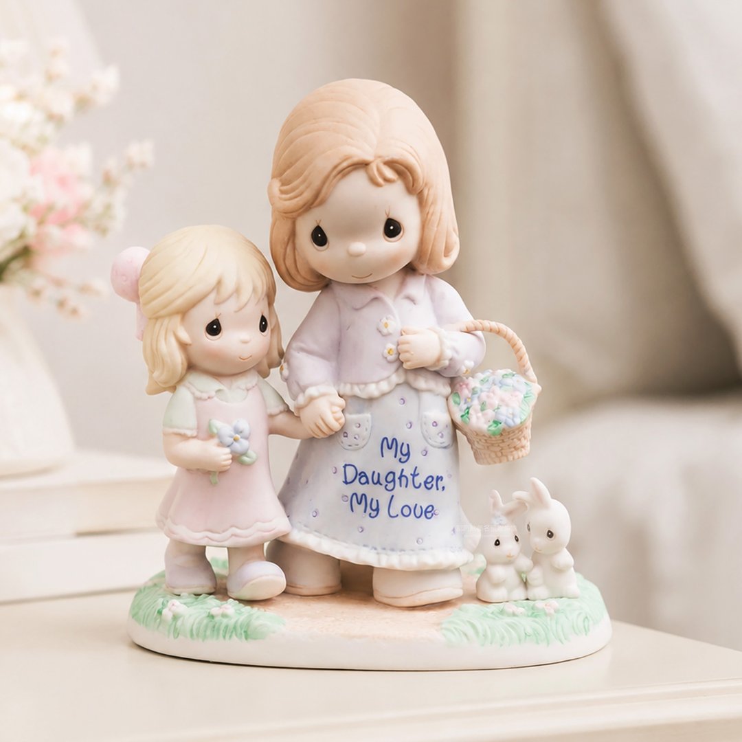 美国 Precious Moments 母女情深瓷偶 My Daughter My Love 母亲礼物 - 玩偶/公仔 - 瓷 