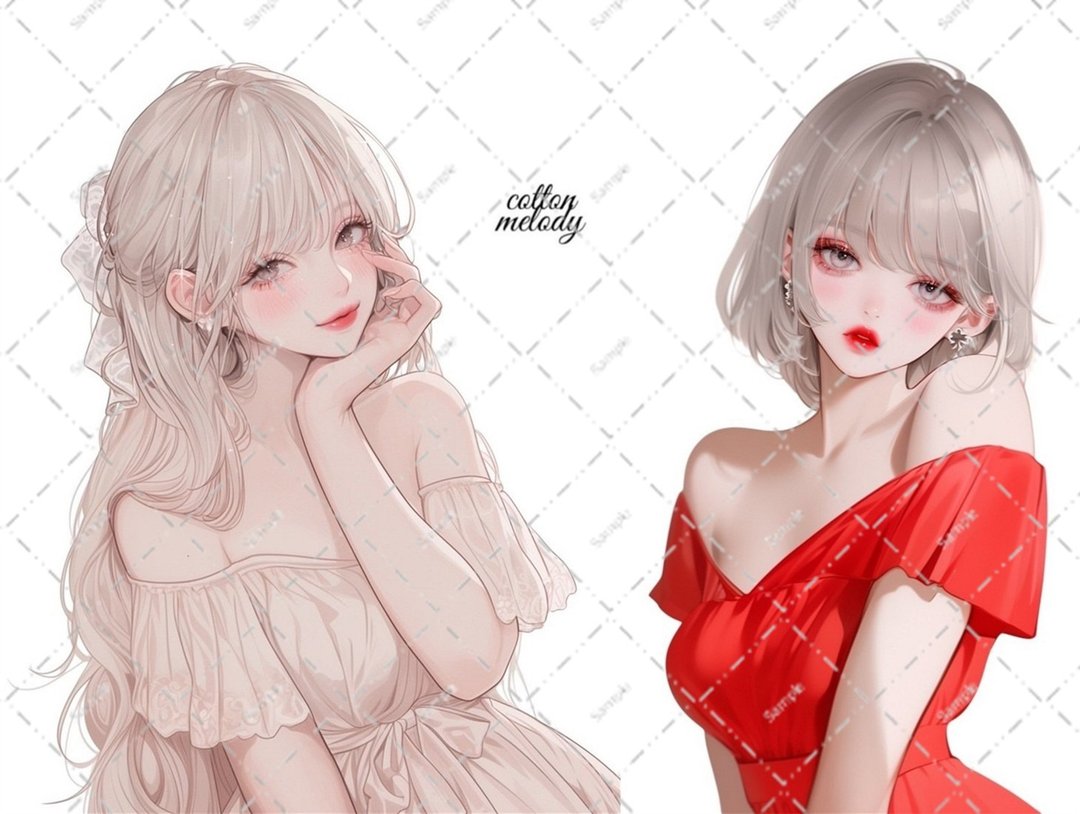 原创贴纸 no.6353 人物贴纸 原创贴纸 女孩贴纸 原创人物贴纸 - 贴纸 - 纸 