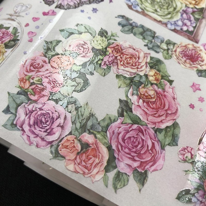 花花恋语 造景 PET 纸胶带 - 纸胶带 - 纸 多色