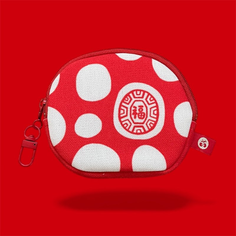 团圆耳机零钱包吊饰 - 零钱包 - 聚酯纤维 红色
