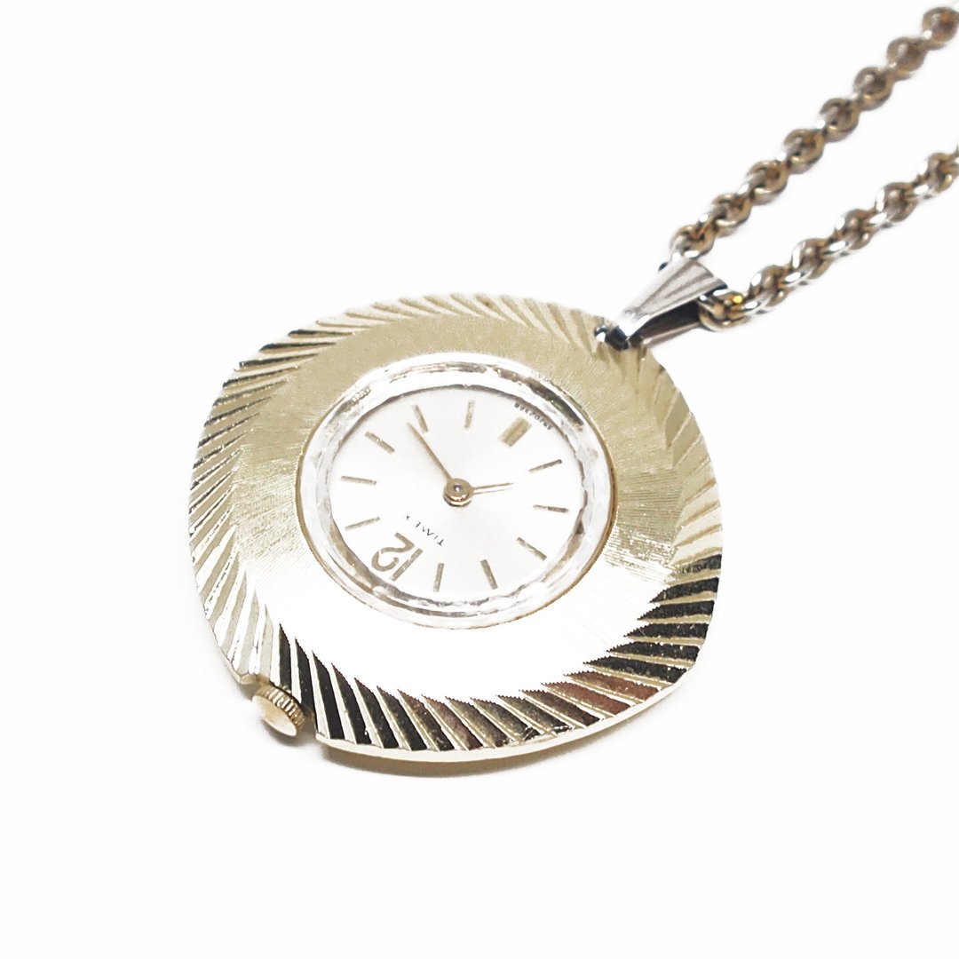 美国 Timex 项链造型古董表 - 女表 - 其他金属 银色