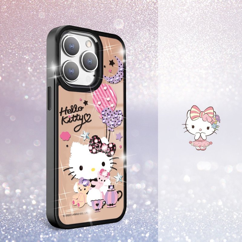 三丽鸥 iPhone 15 14系列军规防摔合金框镜面手机壳-凯蒂夜未眠 - 手机壳/手机套 - 其他材质 多色