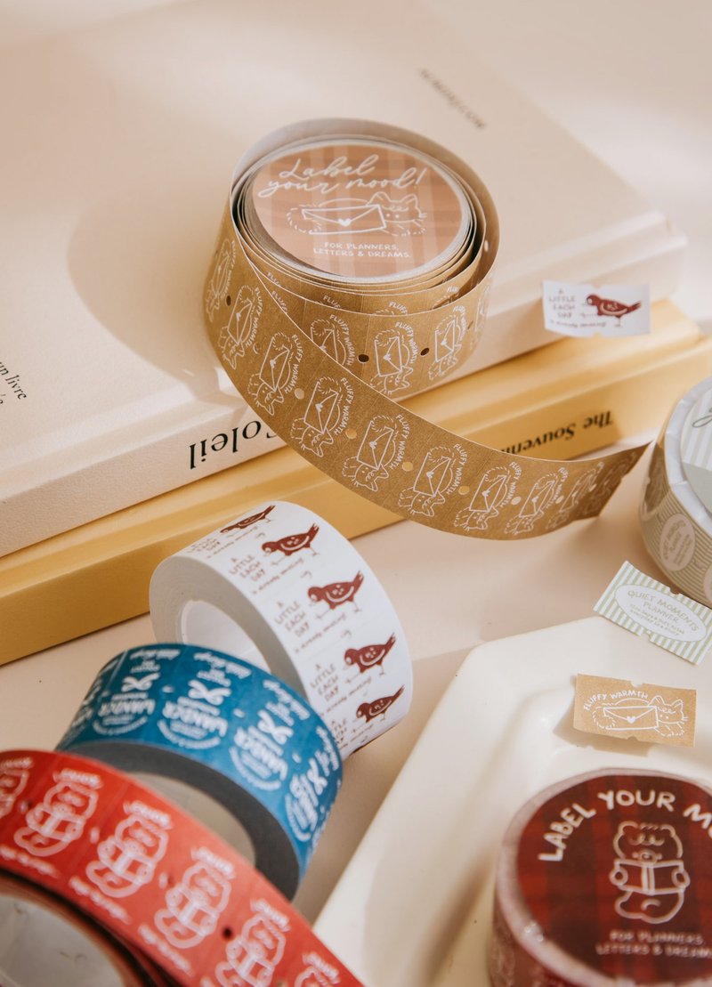 文画季扭蛋-标签贴纸(5款) - 贴纸 - 纸 多色