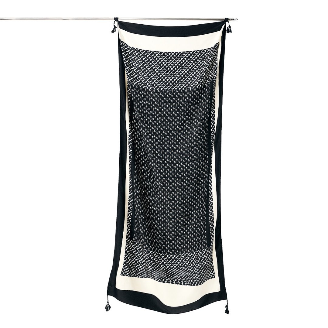 MAHANAKHON Scarf Japanese Pattern-Black - 丝巾 - 其他材质 黑色