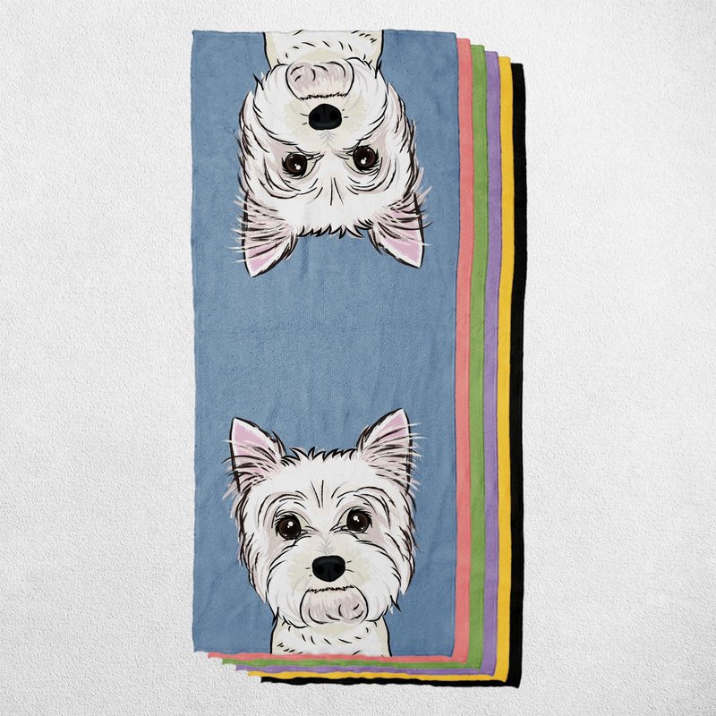 西高地白㹴 西莎 宠物犬猫图样 毛巾/方巾/运动毛巾 多图样可选 - 清洁/美容 - 棉．麻 多色