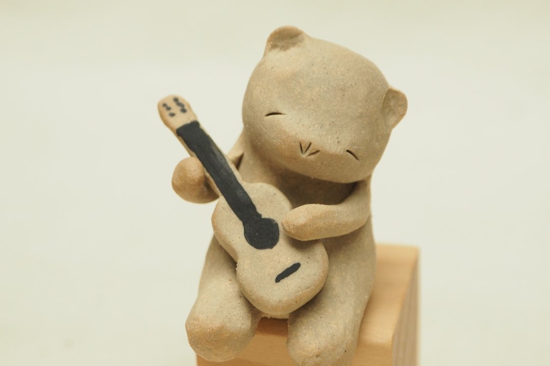 Guitarist Bear Ceramics By gapN studio - 摆饰 - 陶 咖啡色