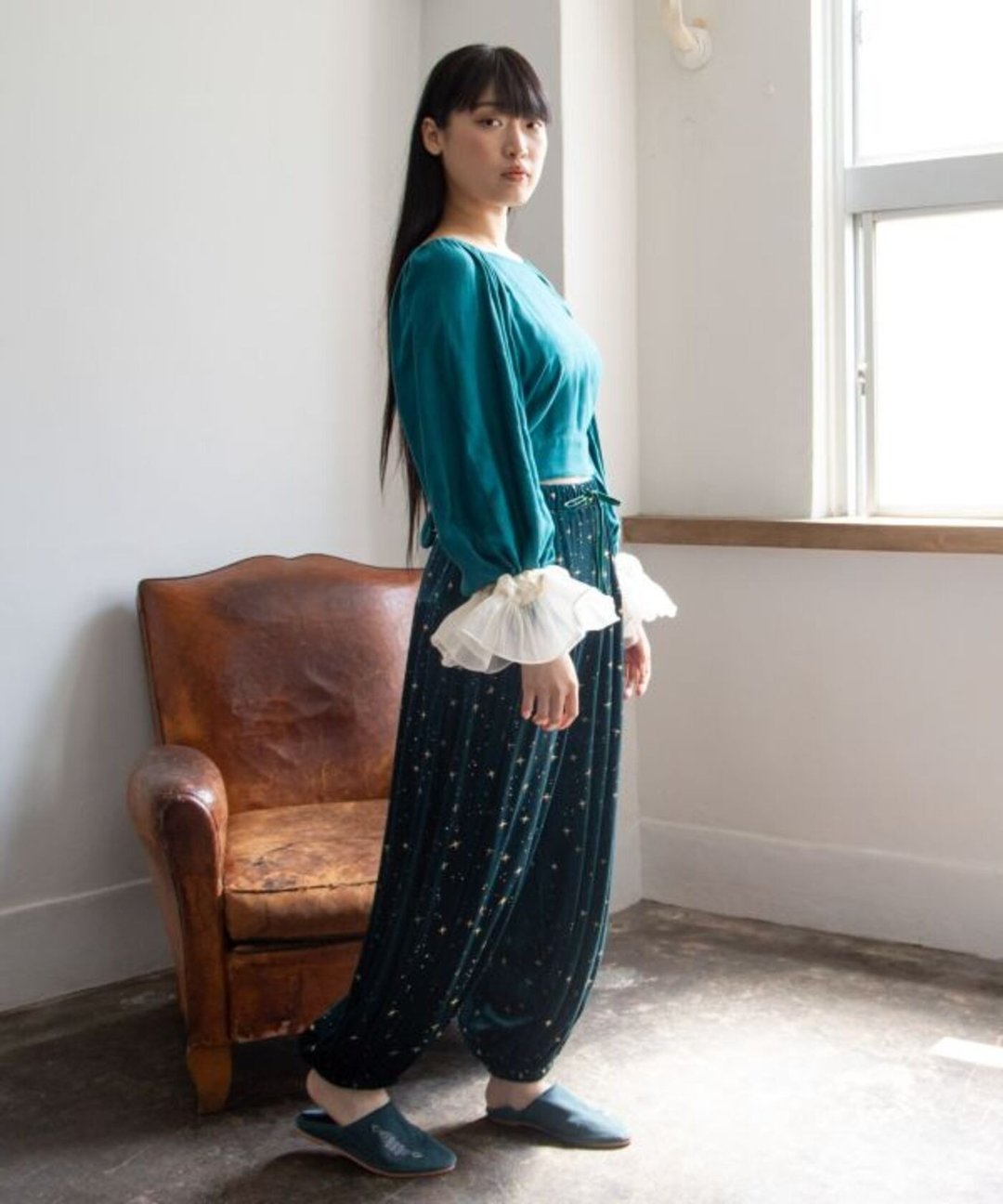 【热门预购】星光绒面宽松长裤 (3色) CAS-5306 - 女装长裤 - 其他材质 