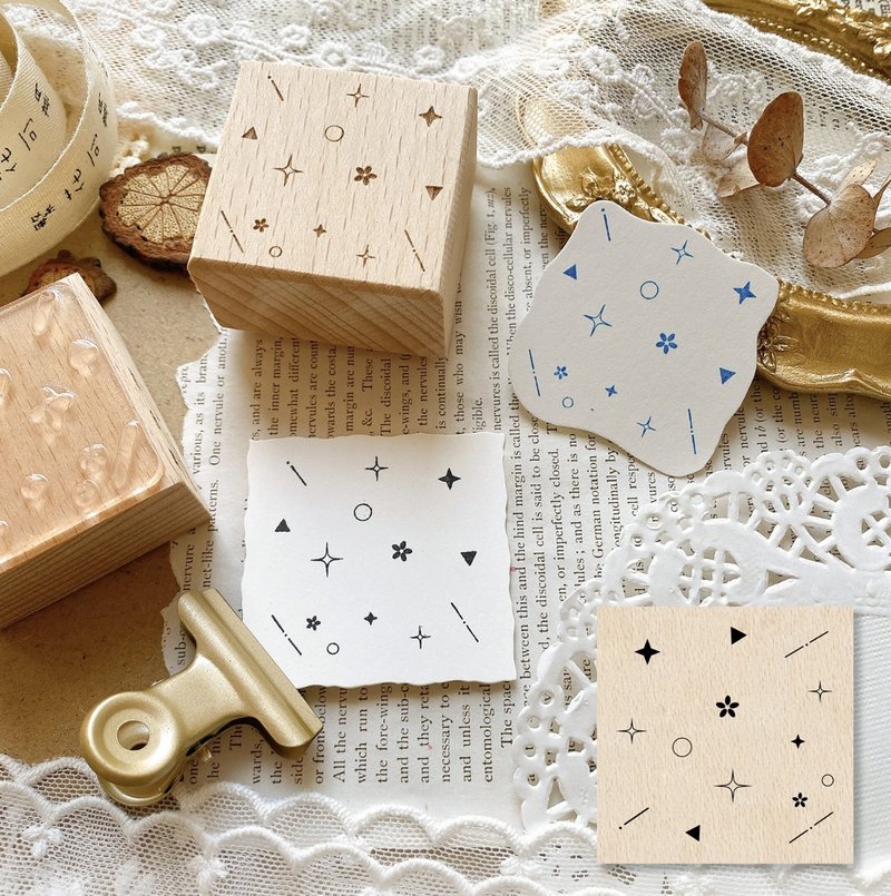 點綴 木質手帳印章 - 印章/印台 - 其他材质 卡其色