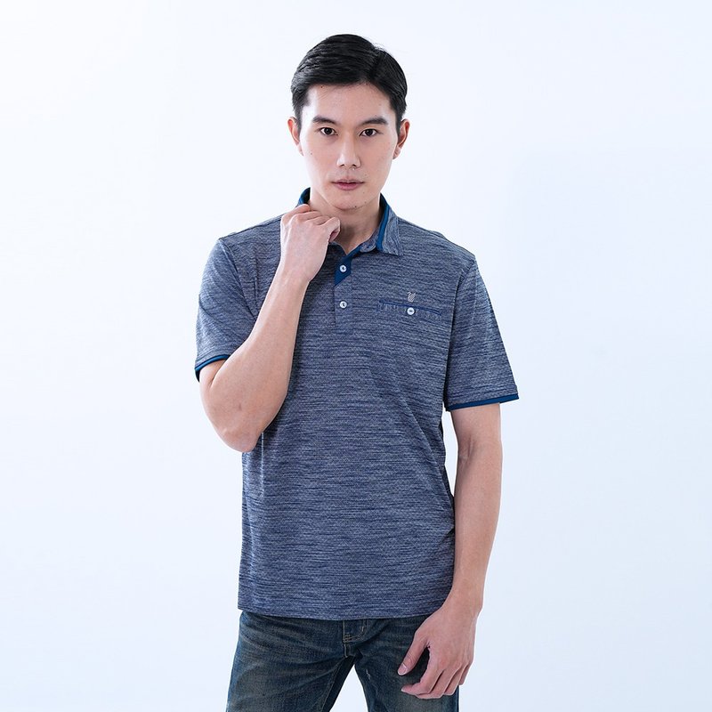 游遍天下 男款吸湿排汗抗UV机能POLO衫 GS1037  (M-6L 大尺码) / - 男装运动衣 - 聚酯纤维 蓝色