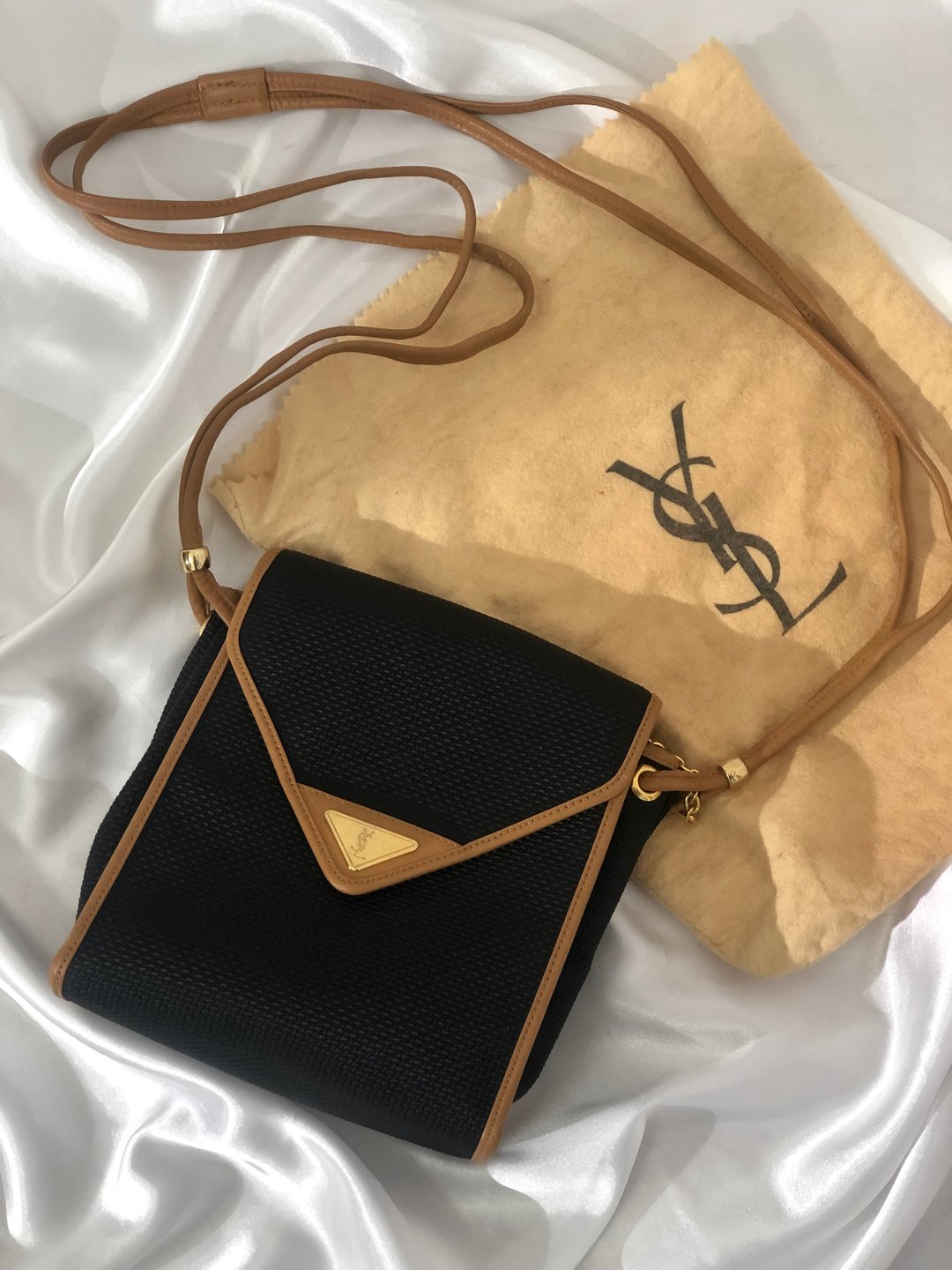 【日本直送，铭牌二手包装】Yves Saint Laurent YSL 标志尼龙单肩包黑n3ryut - 侧背包/斜挎包 - 尼龙 黑色