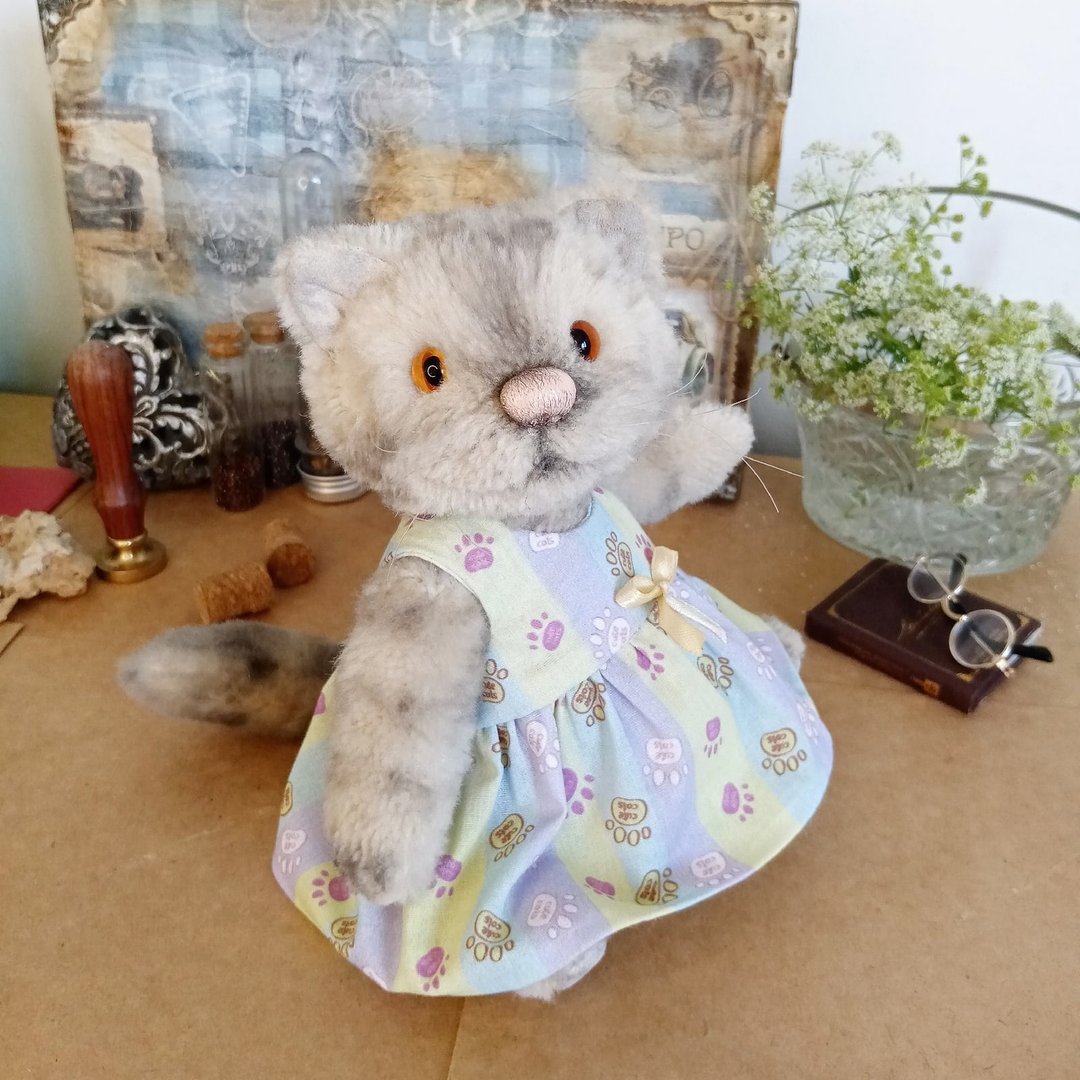 Artist teddy cat, Cute teddy kitten - 玩偶/公仔 - 其他材质 