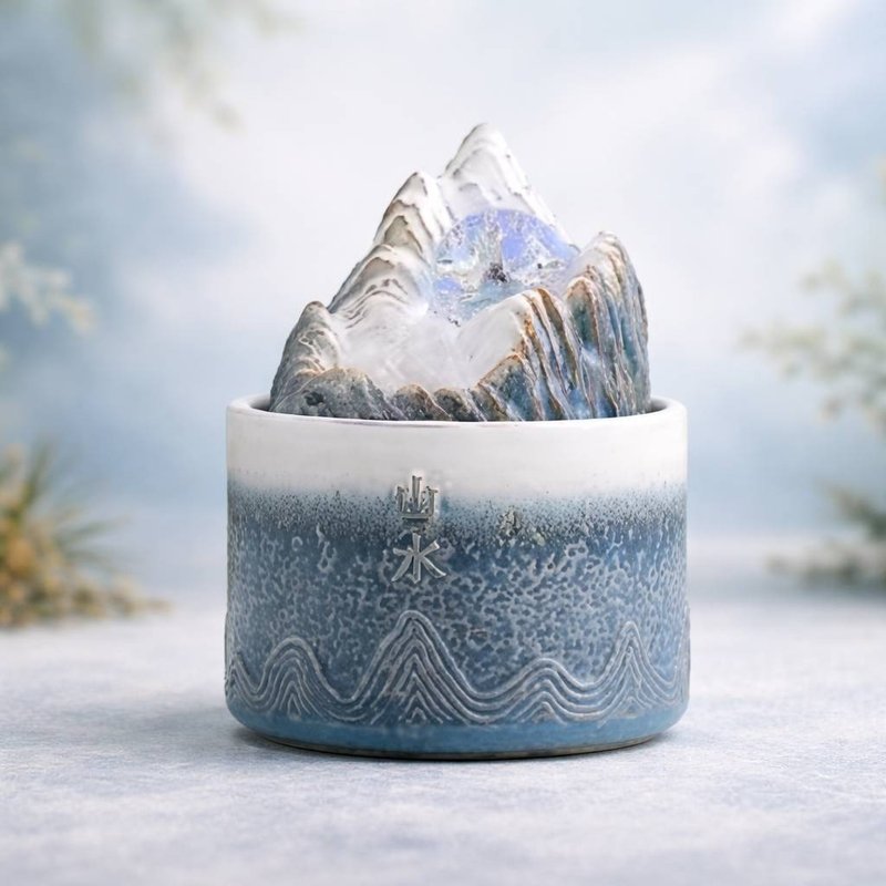 迷你山水流水  USB 插头 山高水长 聚气纳财 - 摆饰 - 陶 咖啡色