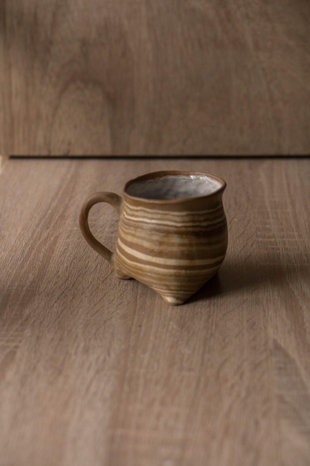 条纹咖啡杯 | 杯 | 水杯 - 其他杯子 - 陶 咖啡色